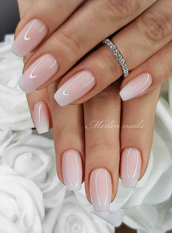 Elegant and non-enchanting short French nails , suitable for young ...