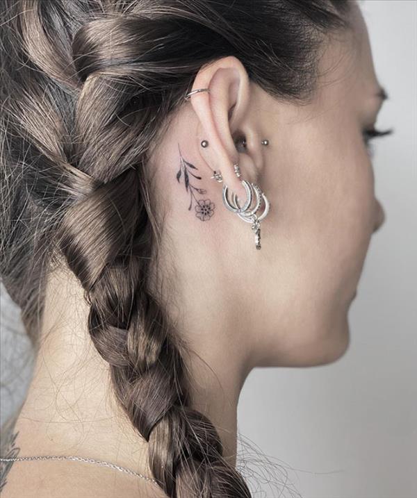 Tattoo design |Sexy behind the ear tattoo ideas for fashion girls and ...