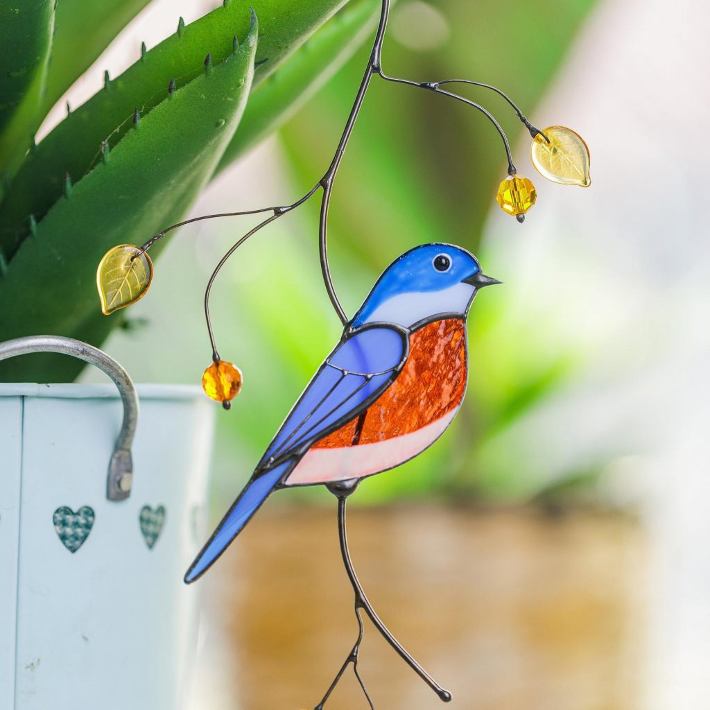 Best Mother's Day gift 2021- Stained glass humming bird suncatcher 