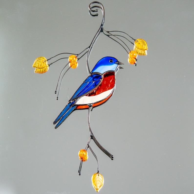 Best Mother's Day gift 2021- Stained glass humming bird suncatcher 