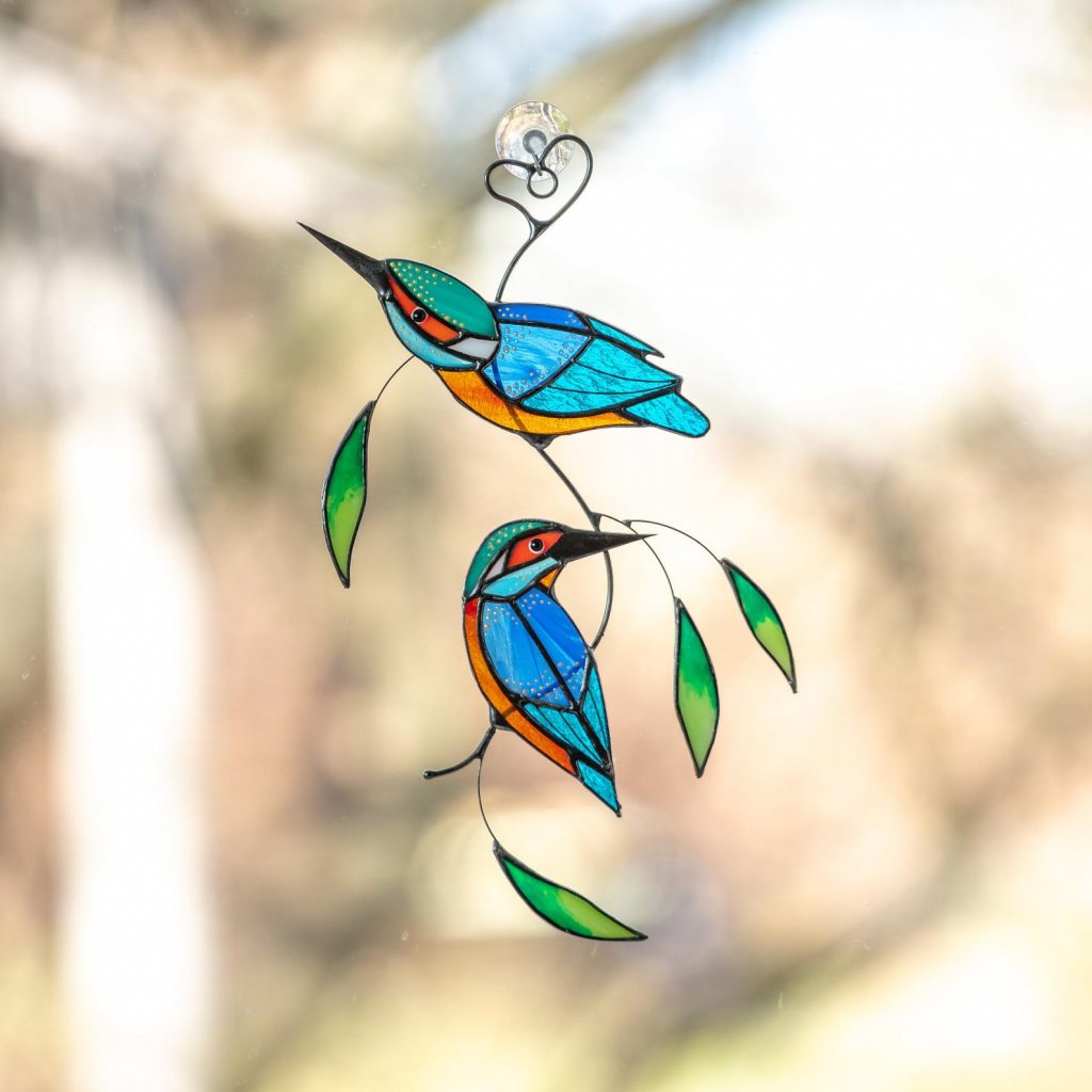 Best Mother's Day gift 2021- Stained glass humming bird suncatcher 