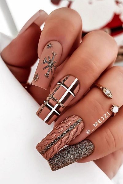 33 Top Winter nails 2021 trends for Christmas nails design - Fashionsum