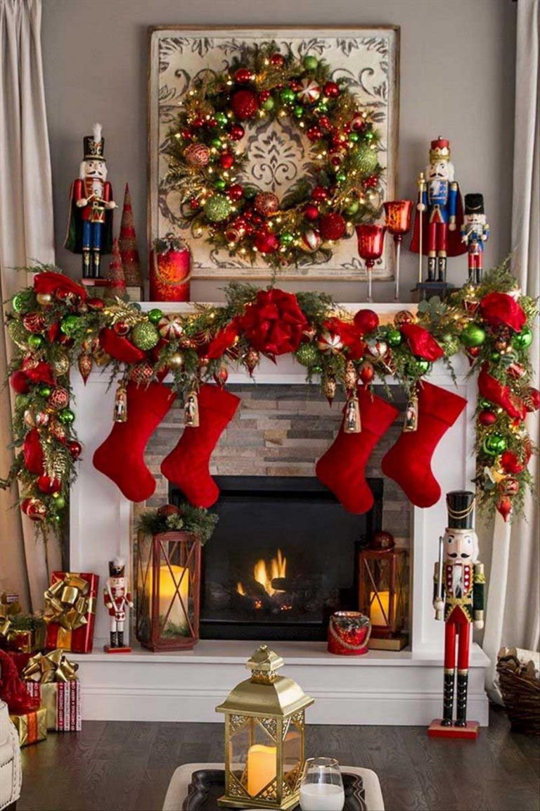 30 Cozy Christmas fireplace decor ideas to Warm Your Holiday