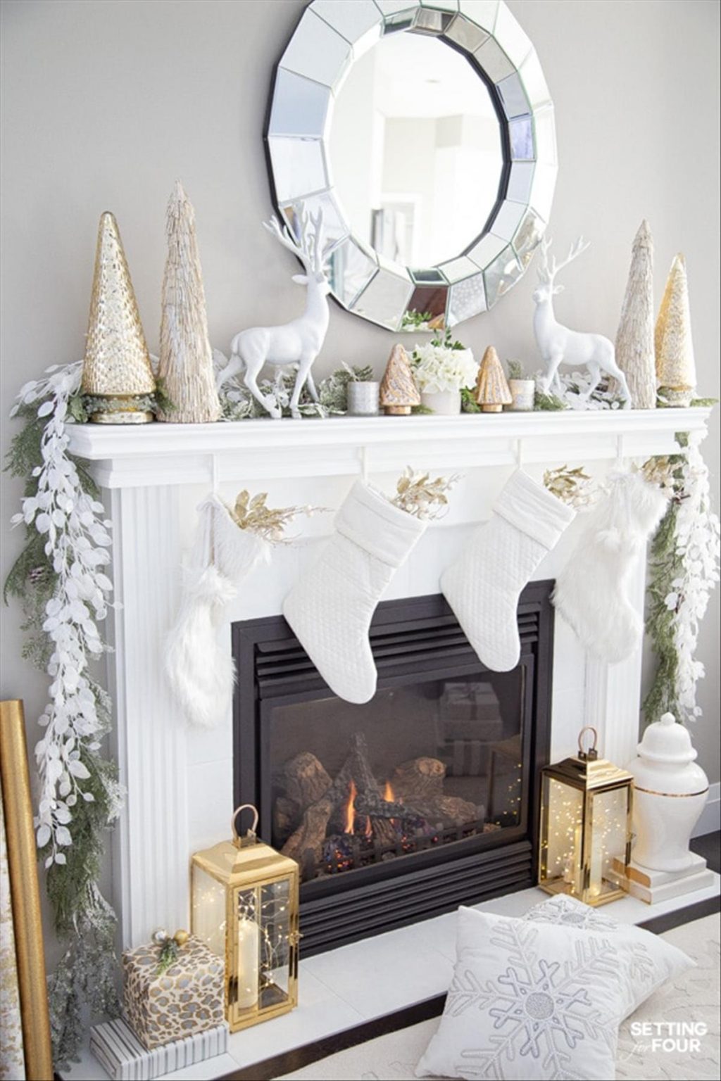 30 Cozy Christmas fireplace decor ideas to Warm Your Holiday