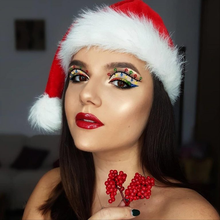 34 Festive Christmas Makeup Looks Ideas To Enjoy The Holiday 