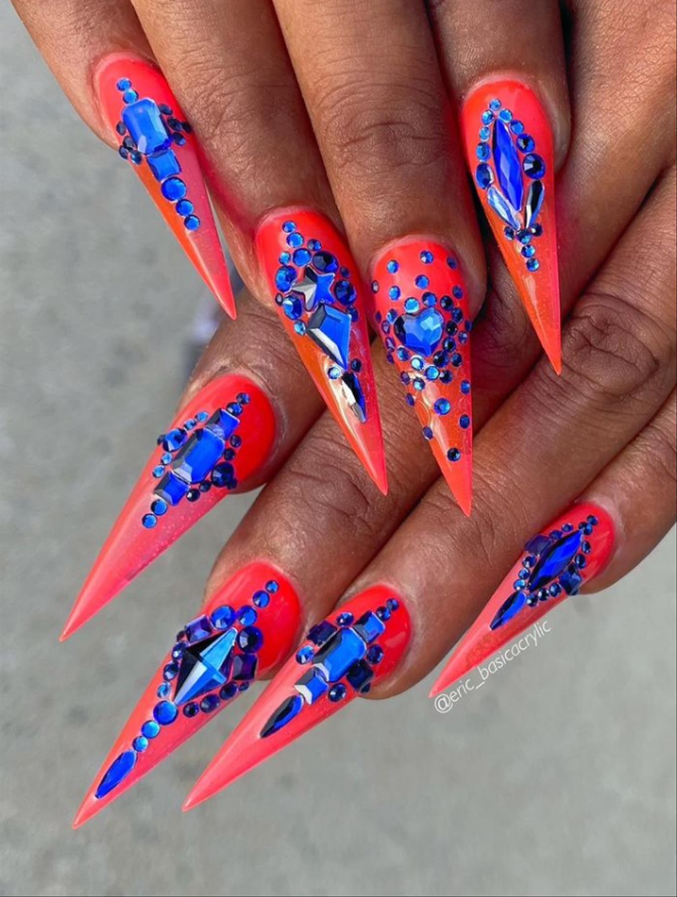 35 Cool Stiletto nails design for Winter nail 2021 trends