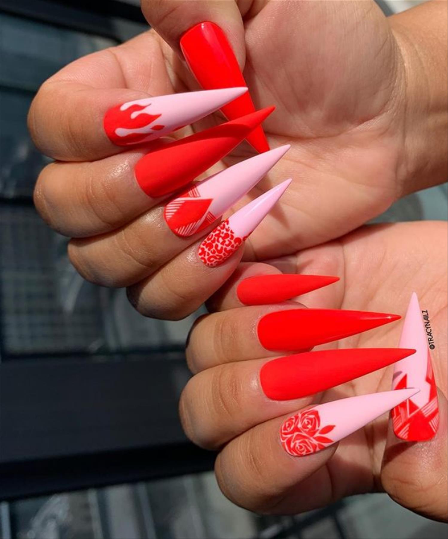 35 Cool Stiletto nails design for Winter nail 2021 trends