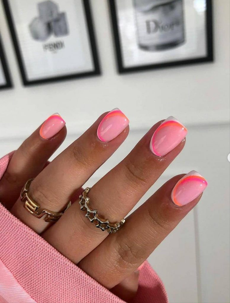 Natural Spring nails 2022 trends with short square nails