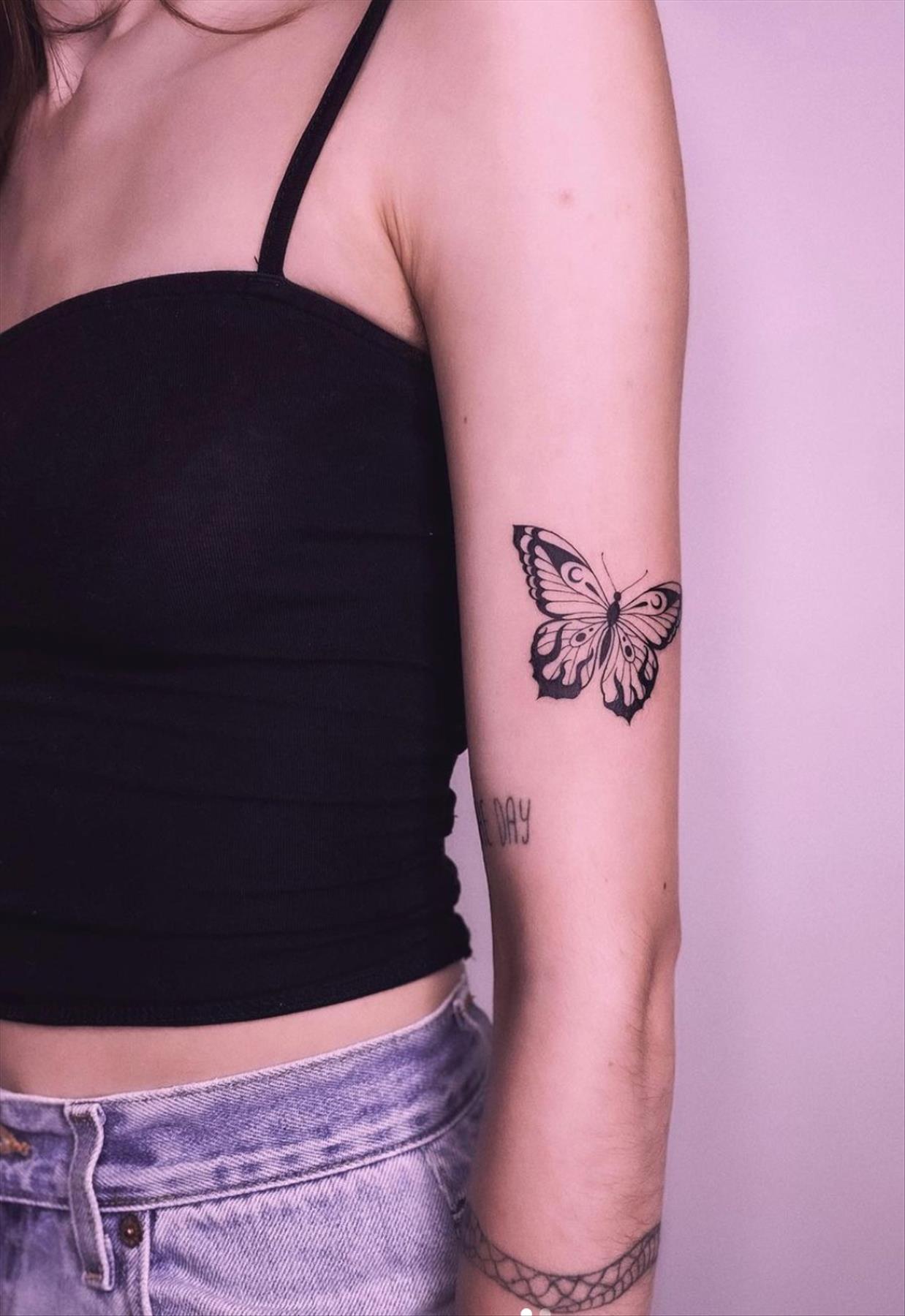 Bold butterfly tattoo ideas for women 2022