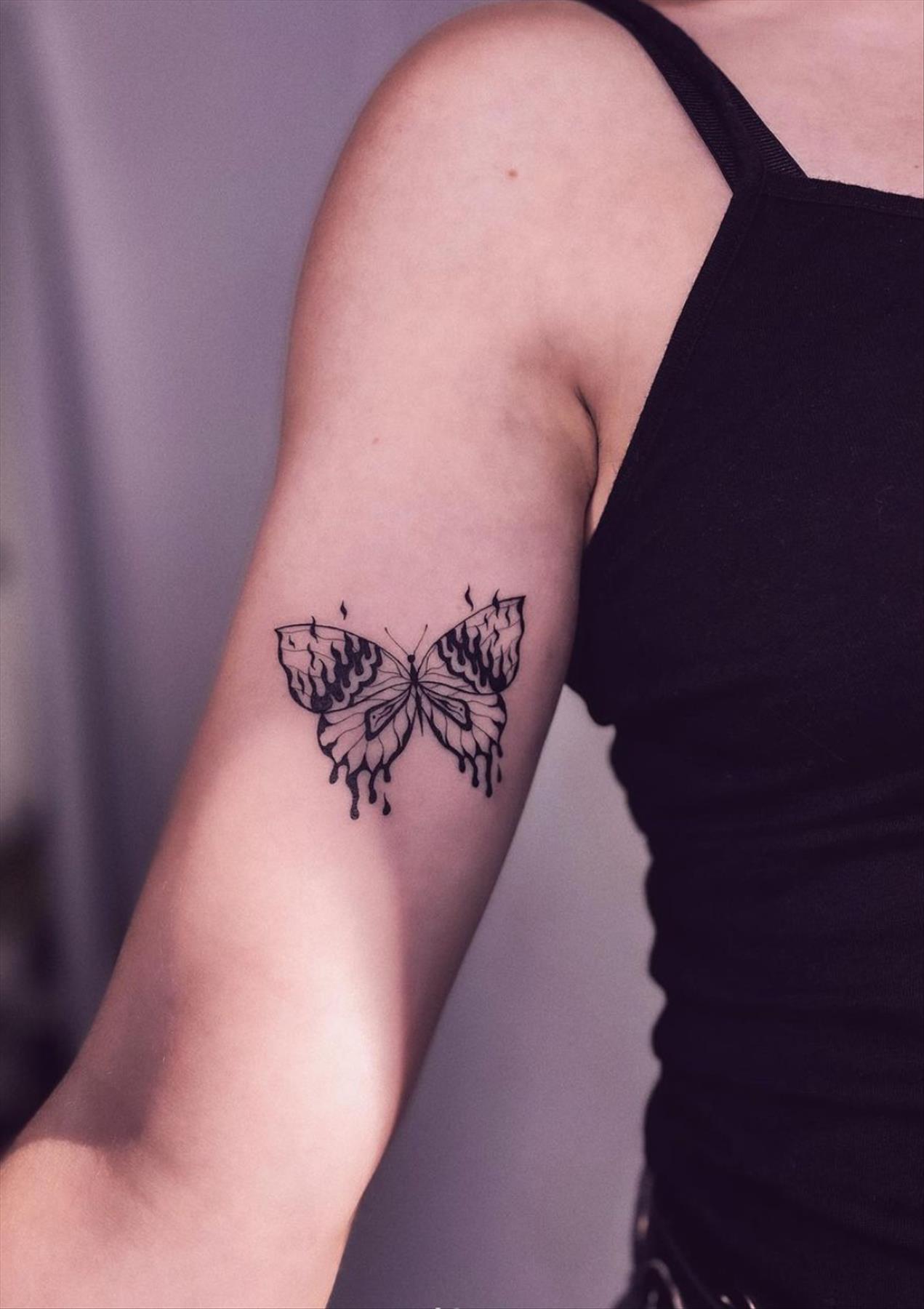 Bold butterfly tattoo ideas for women 2022