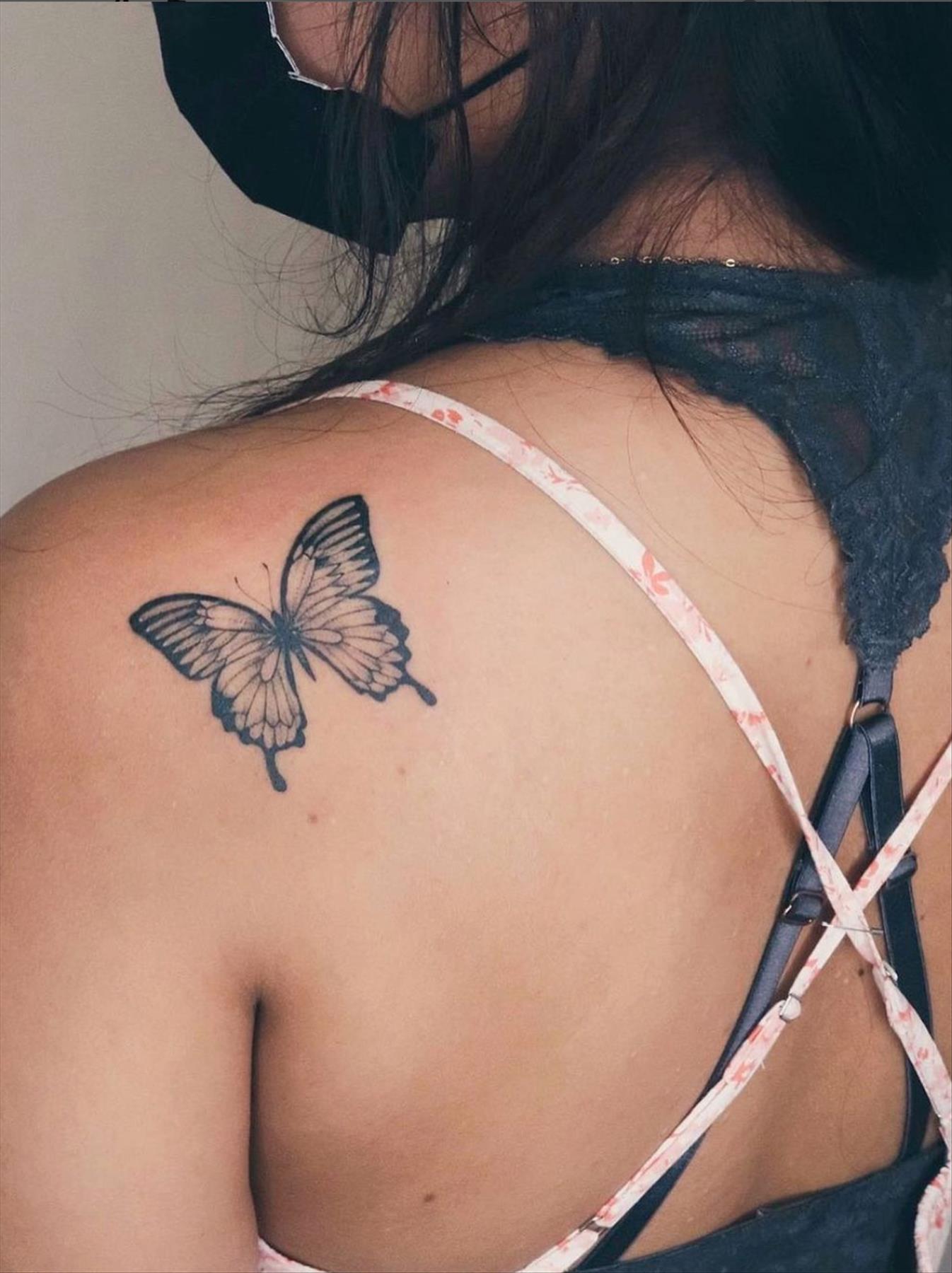 Bold butterfly tattoo ideas for women 2022