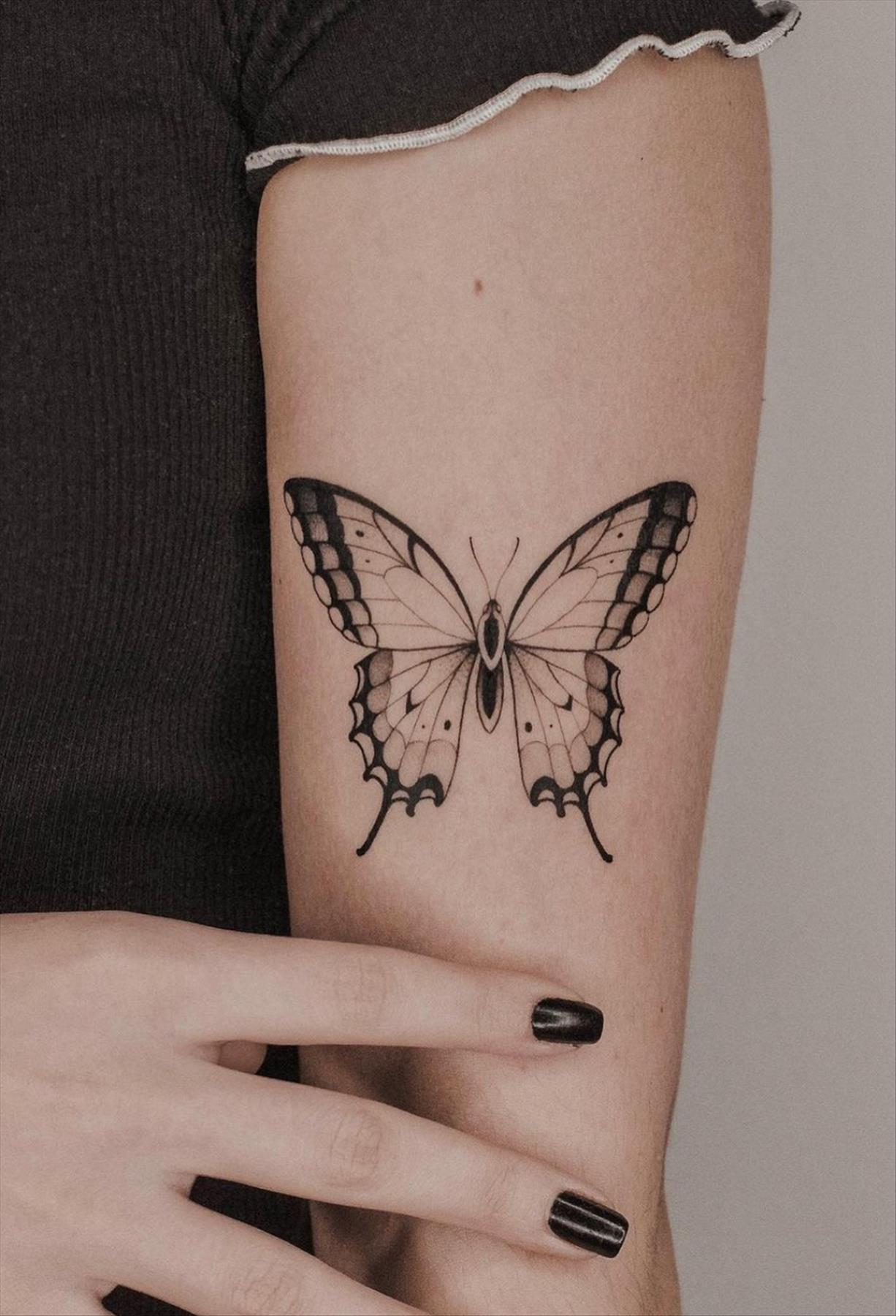 Bold butterfly tattoo ideas for women 2022