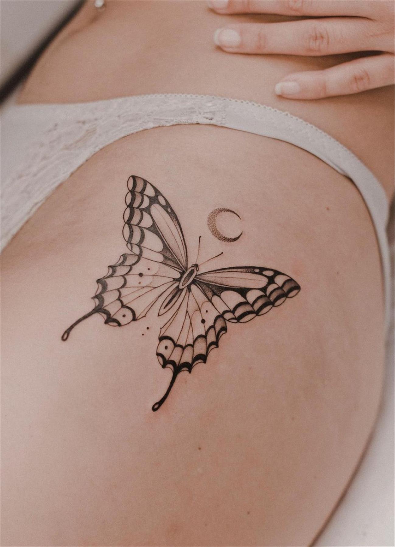 Bold butterfly tattoo ideas for women 2022