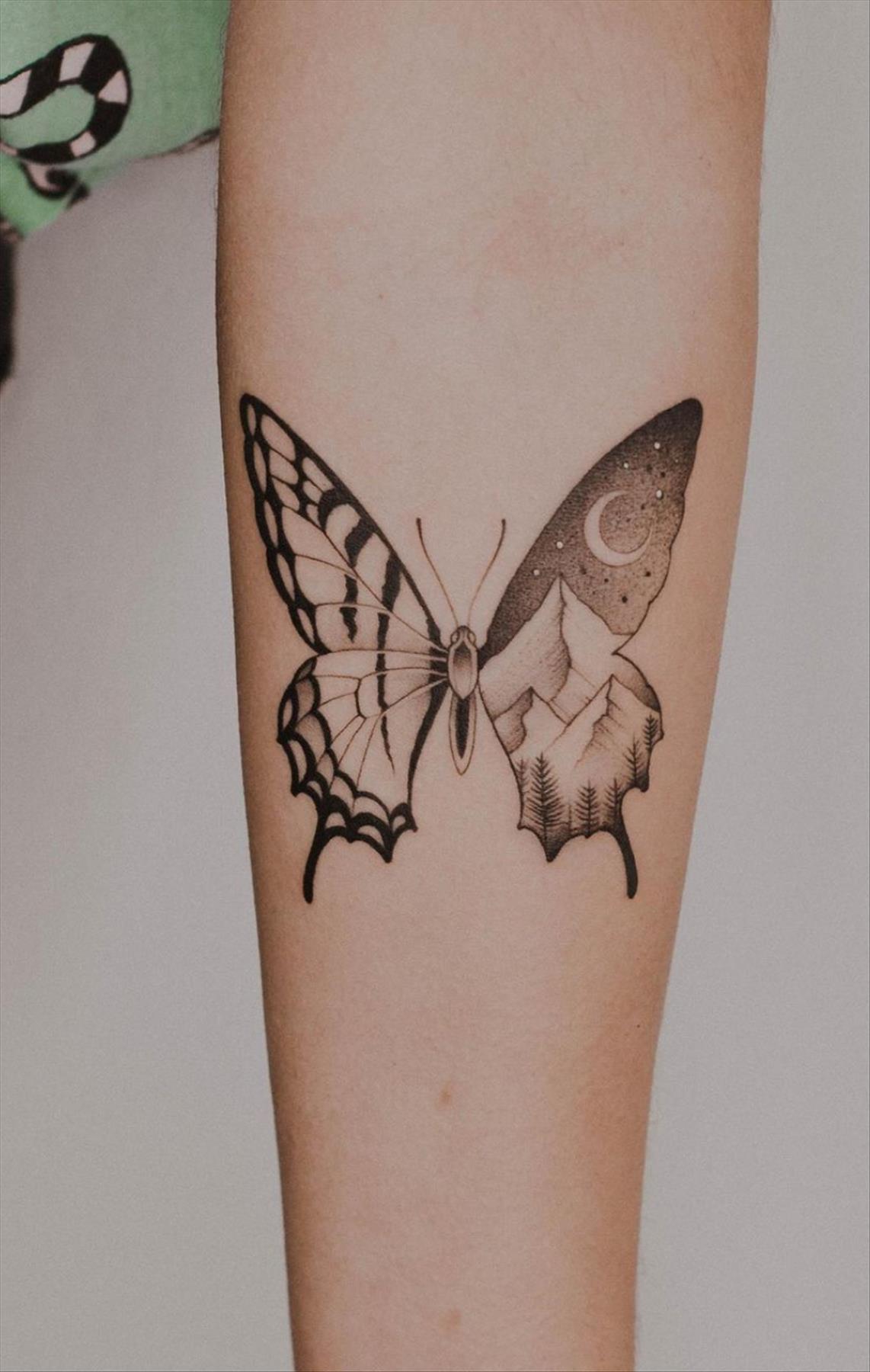 Bold butterfly tattoo ideas for women 2022