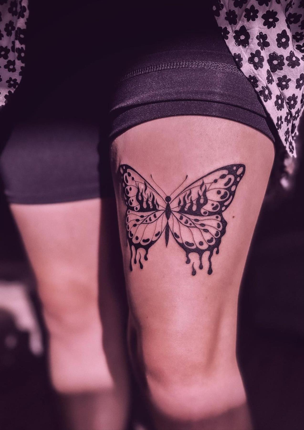 Bold butterfly tattoo ideas for women 2022