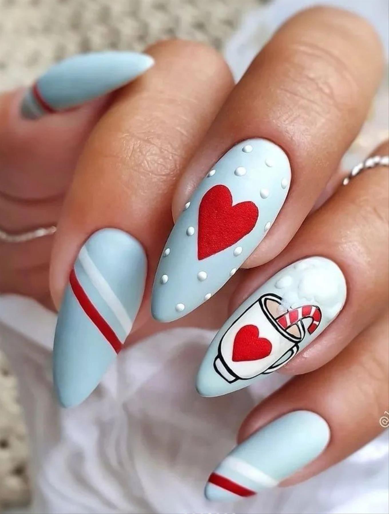 Pretty short Winter nails inspiration you'll love