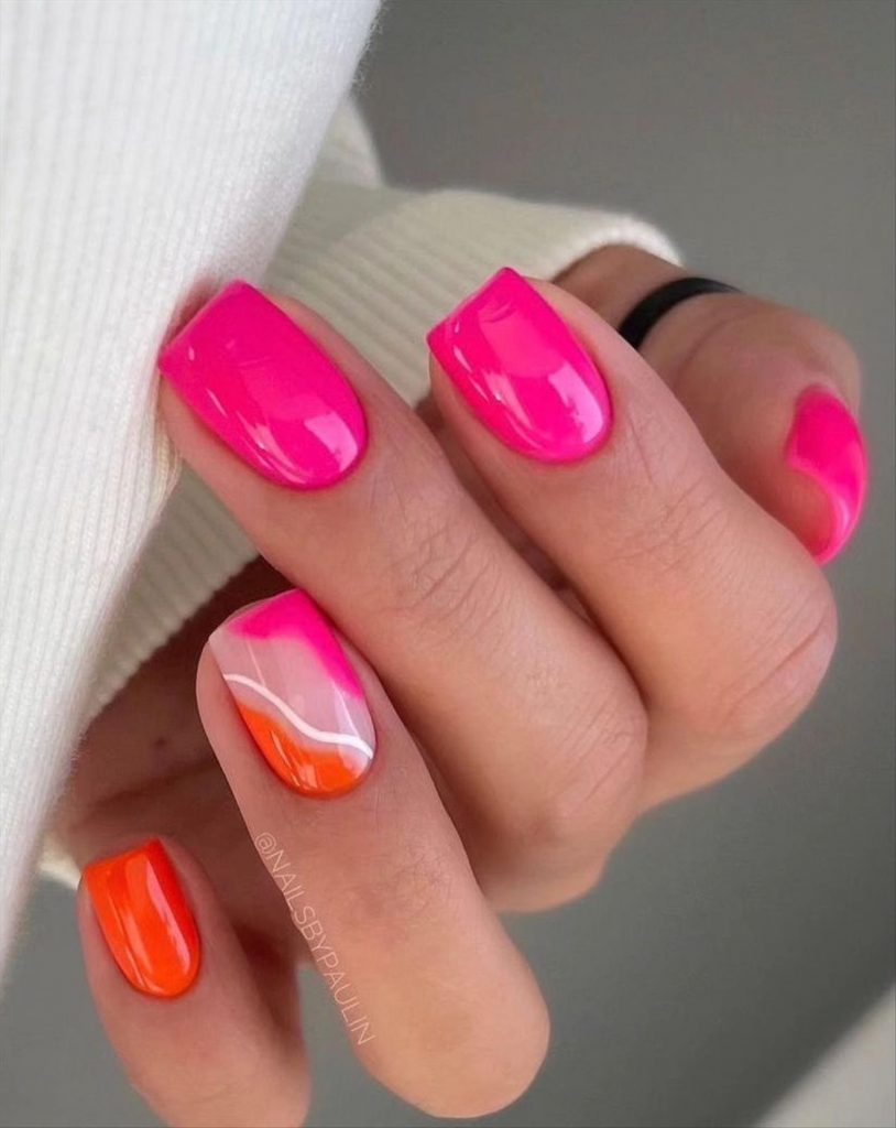 Natural short Fall nail art and nail colors for 2023