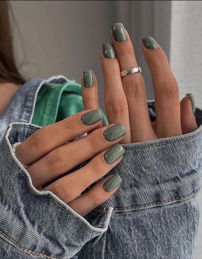 Natural short Fall nail art and nail colors for 2023