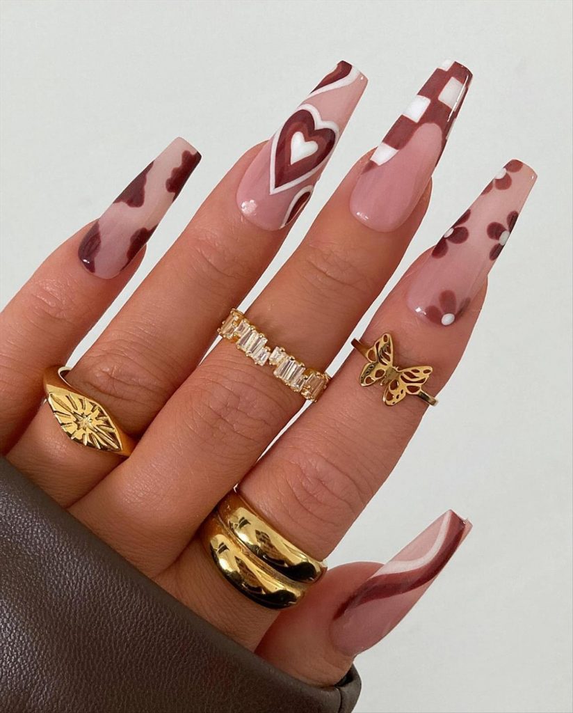 Cool Fall Coffin Nails 2023 and Autumn nail colors to get inspired