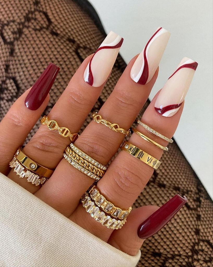 Cool Fall Coffin Nails 2023 and Autumn nail colors to get inspired