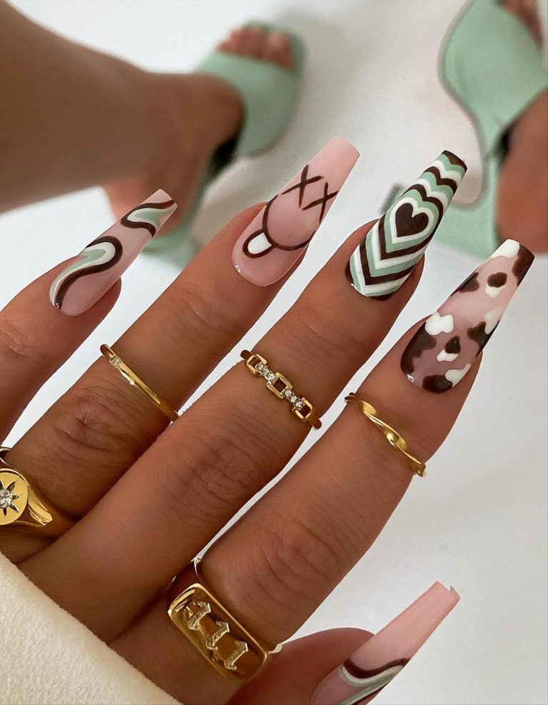 32 Cool Fall Coffin Nails 2023 and Autumn nail colors to get inspired