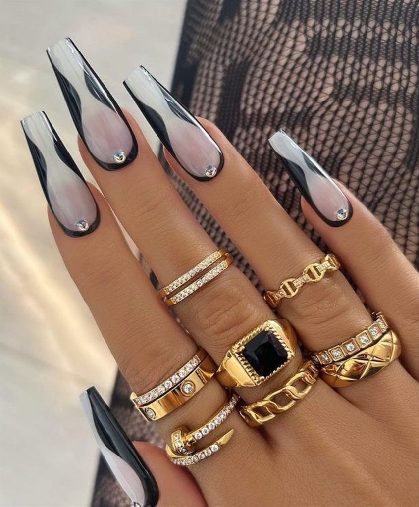 Cool Fall Coffin Nails 2023 and Autumn nail colors to get inspired