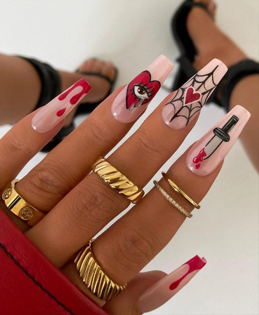 Cool Fall Coffin Nails 2023 and Autumn nail colors to get inspired