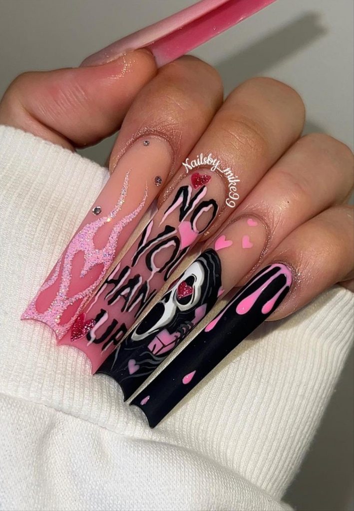 Perfect Halloween Nails acrylic design 2023 inspiration