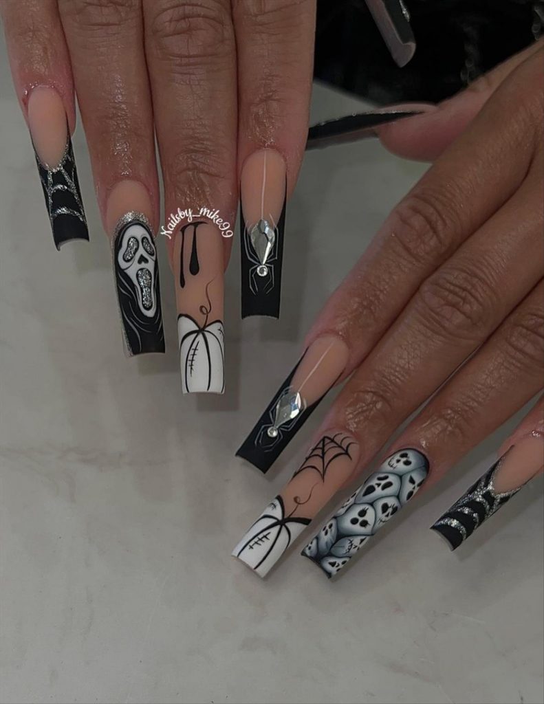 Perfect Halloween Nails acrylic design 2023 inspiration