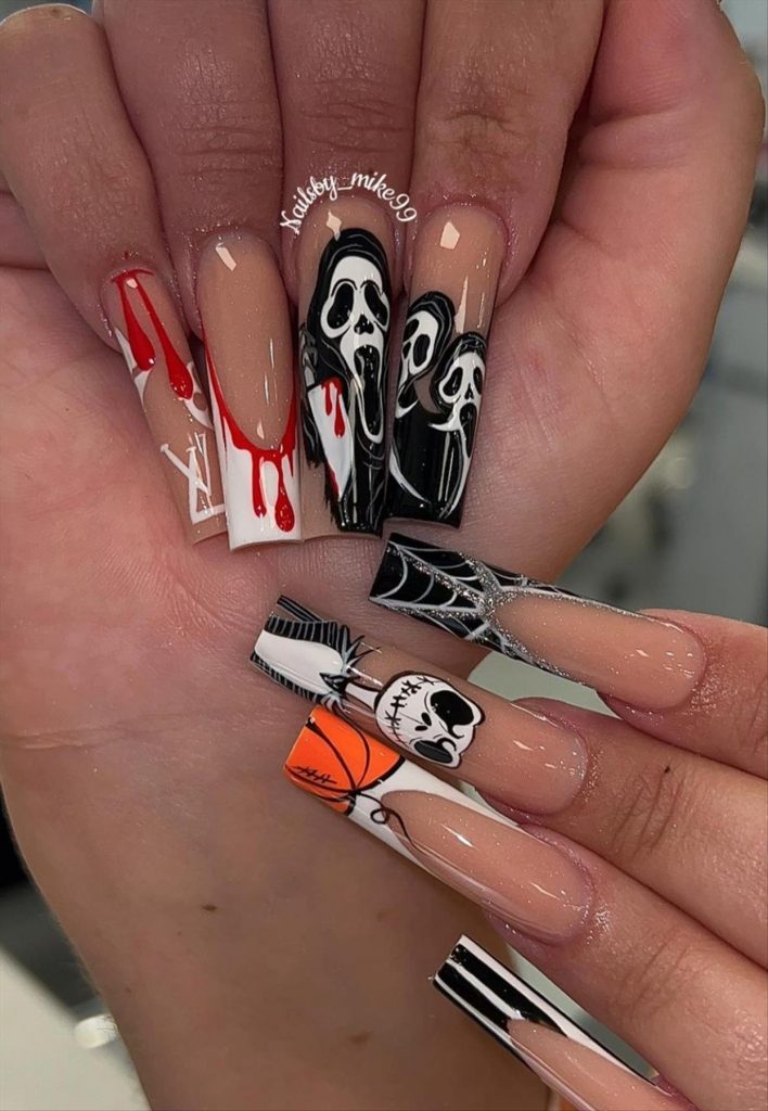 Perfect Halloween Nails acrylic design 2023 inspiration