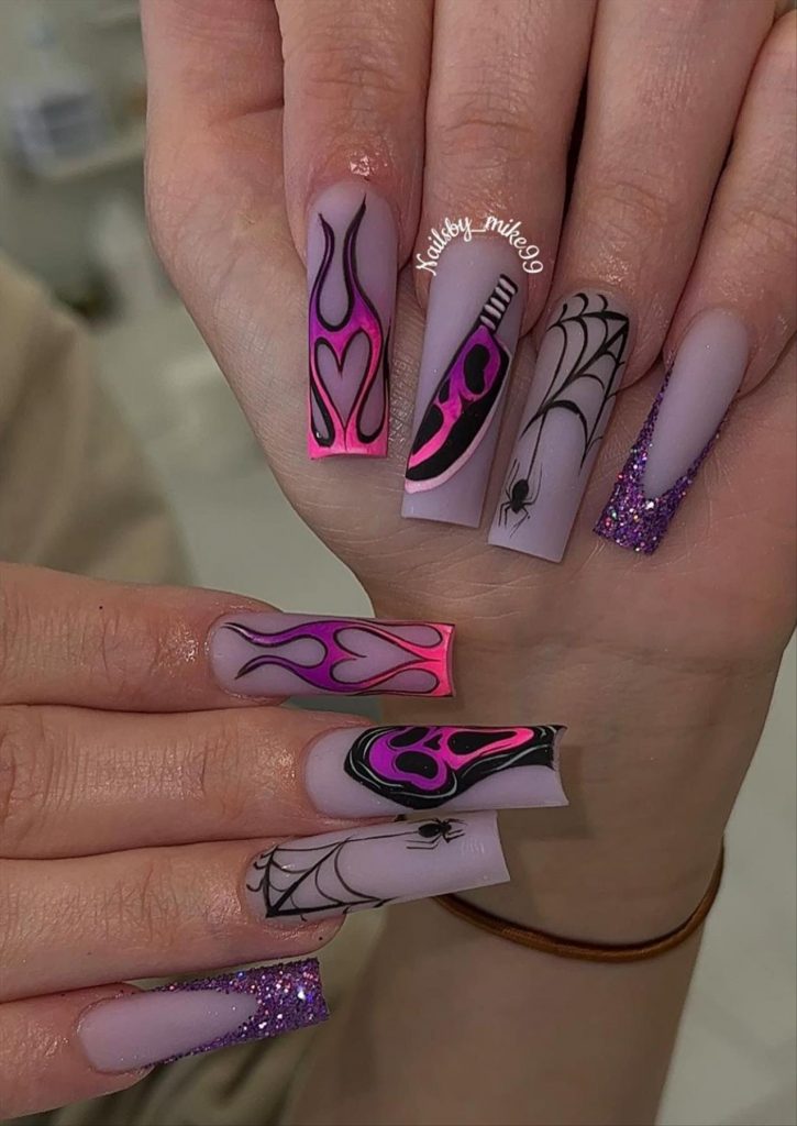 Perfect Halloween Nails acrylic design 2023 inspiration