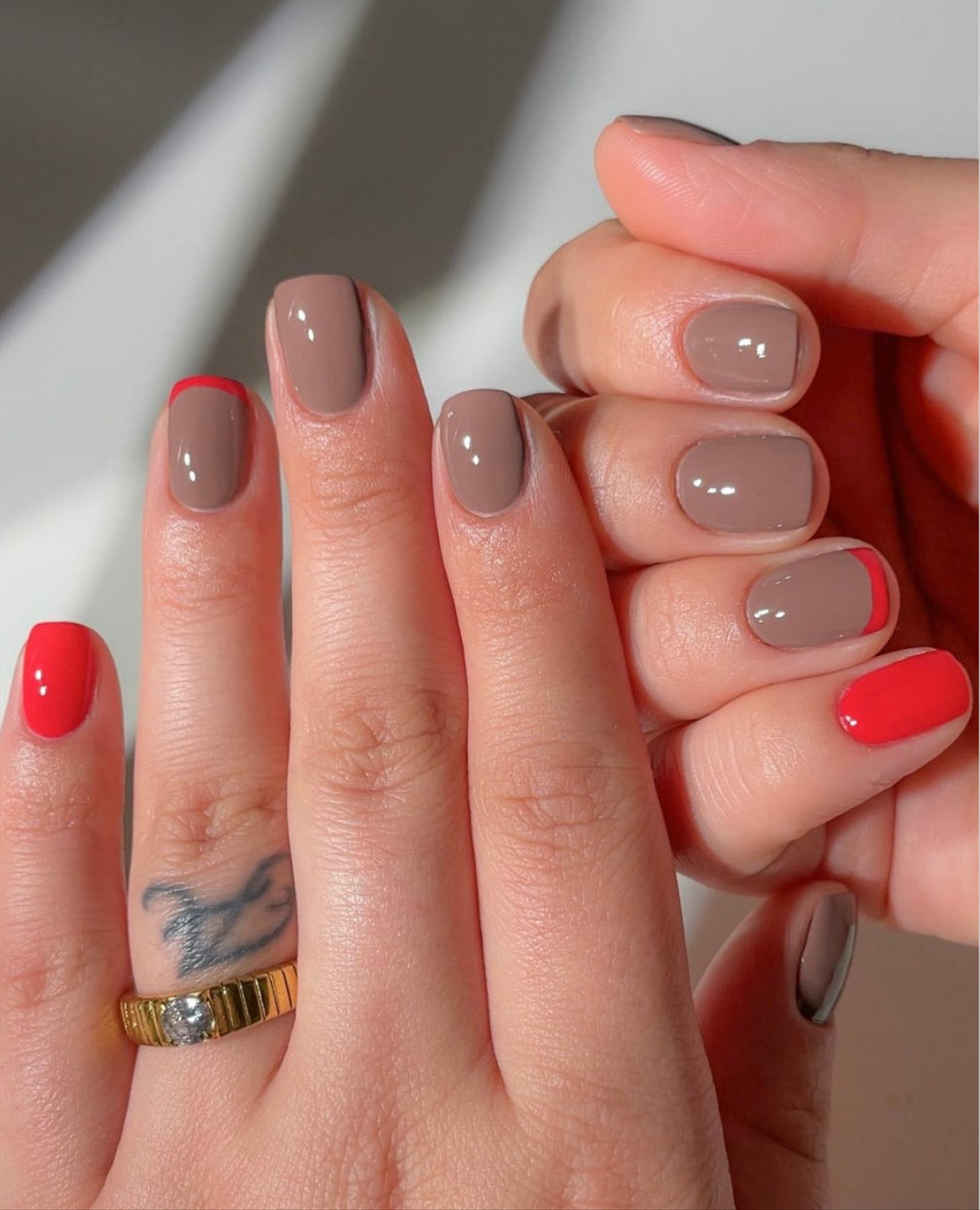 Alluring Short Red Winter Nail Ideas For 2023 To Wear