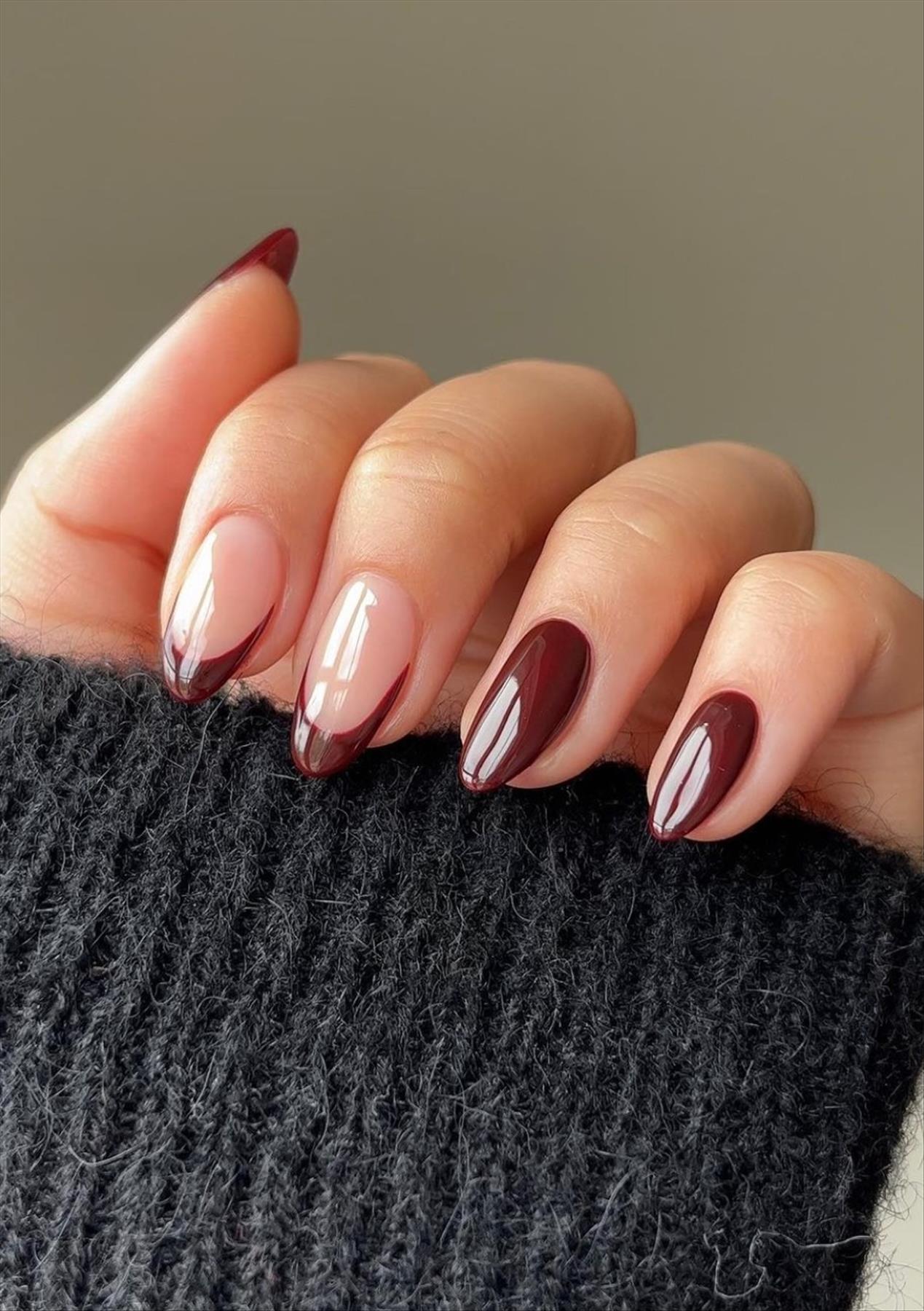 Alluring Short Red Winter Nail Ideas For 2023 To Wear