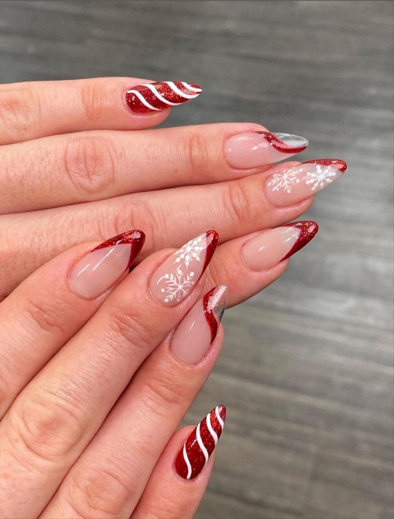 39 Alluring Short Red Winter Nail Ideas For 2023 To Wear Fashionsum