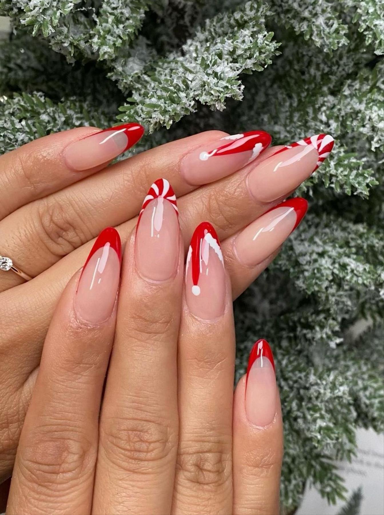 Alluring Short Red Winter Nail Ideas For 2023 To Wear