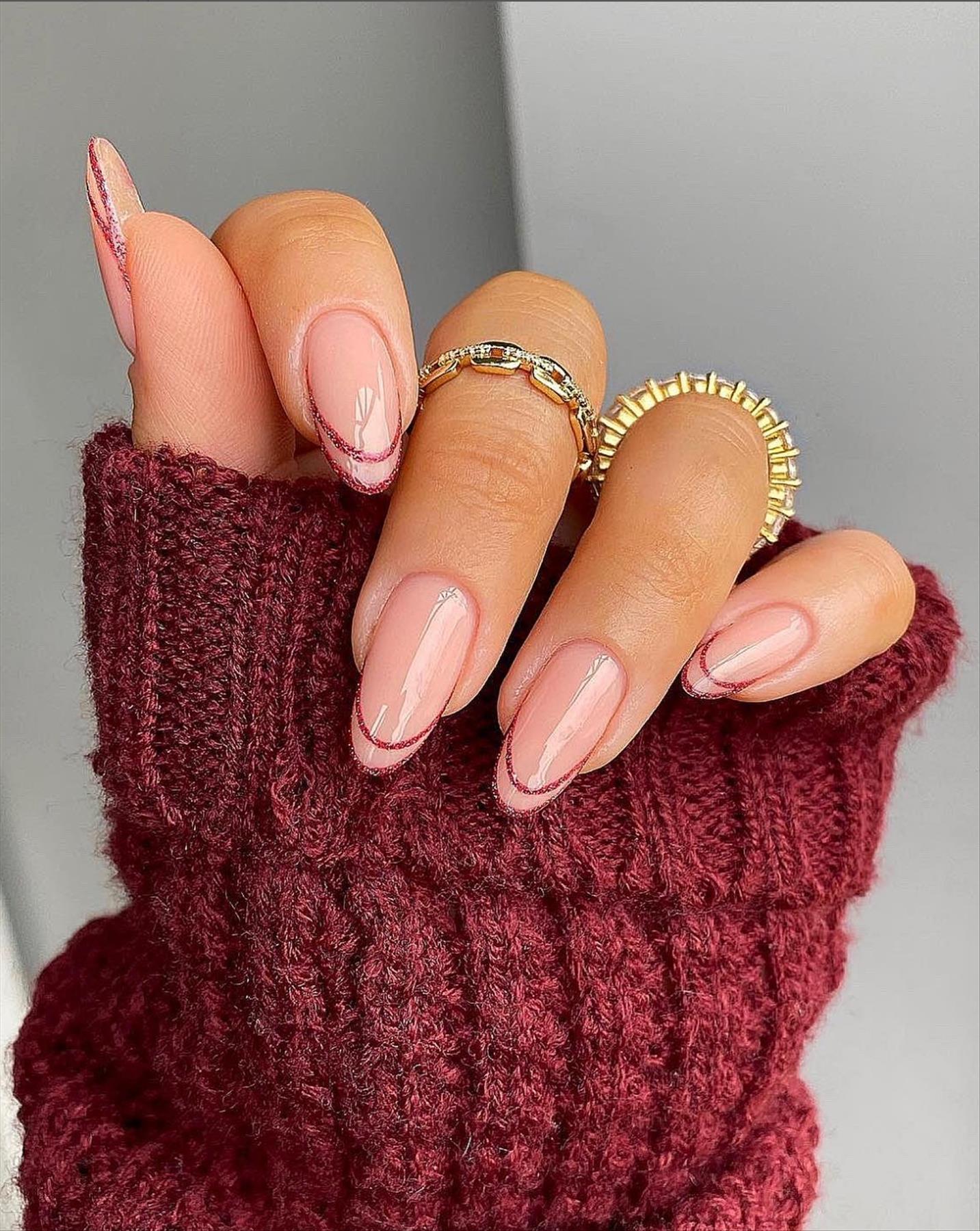 Alluring Short Red Winter Nail Ideas For 2023 To Wear