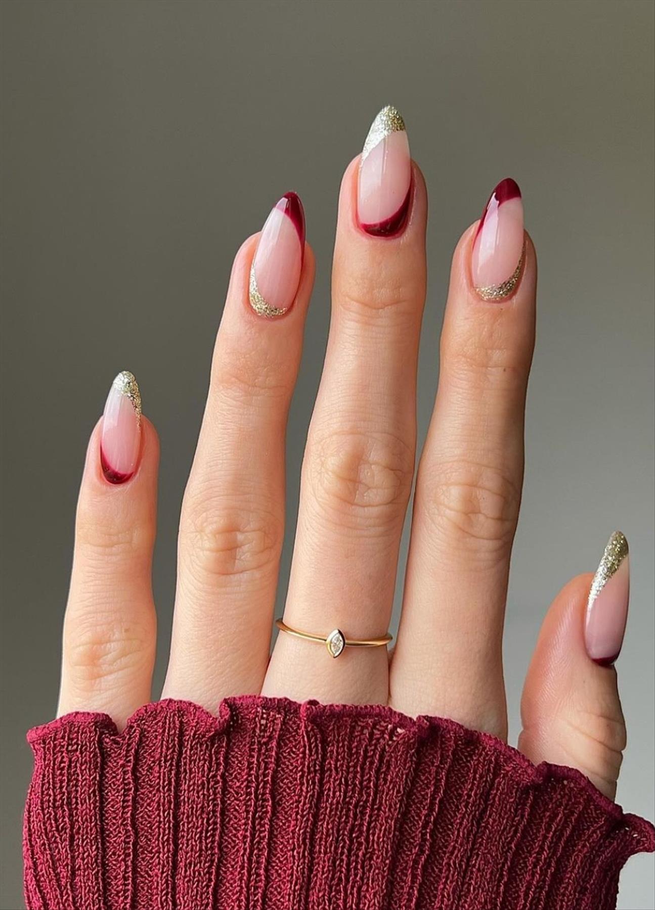 Alluring Short Red Winter Nail Ideas For 2023 To Wear