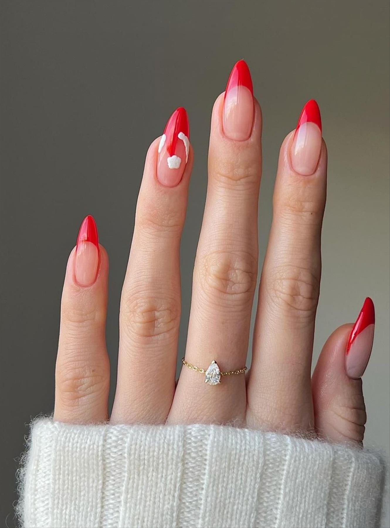 Alluring Short Red Winter Nail Ideas For 2023 To Wear