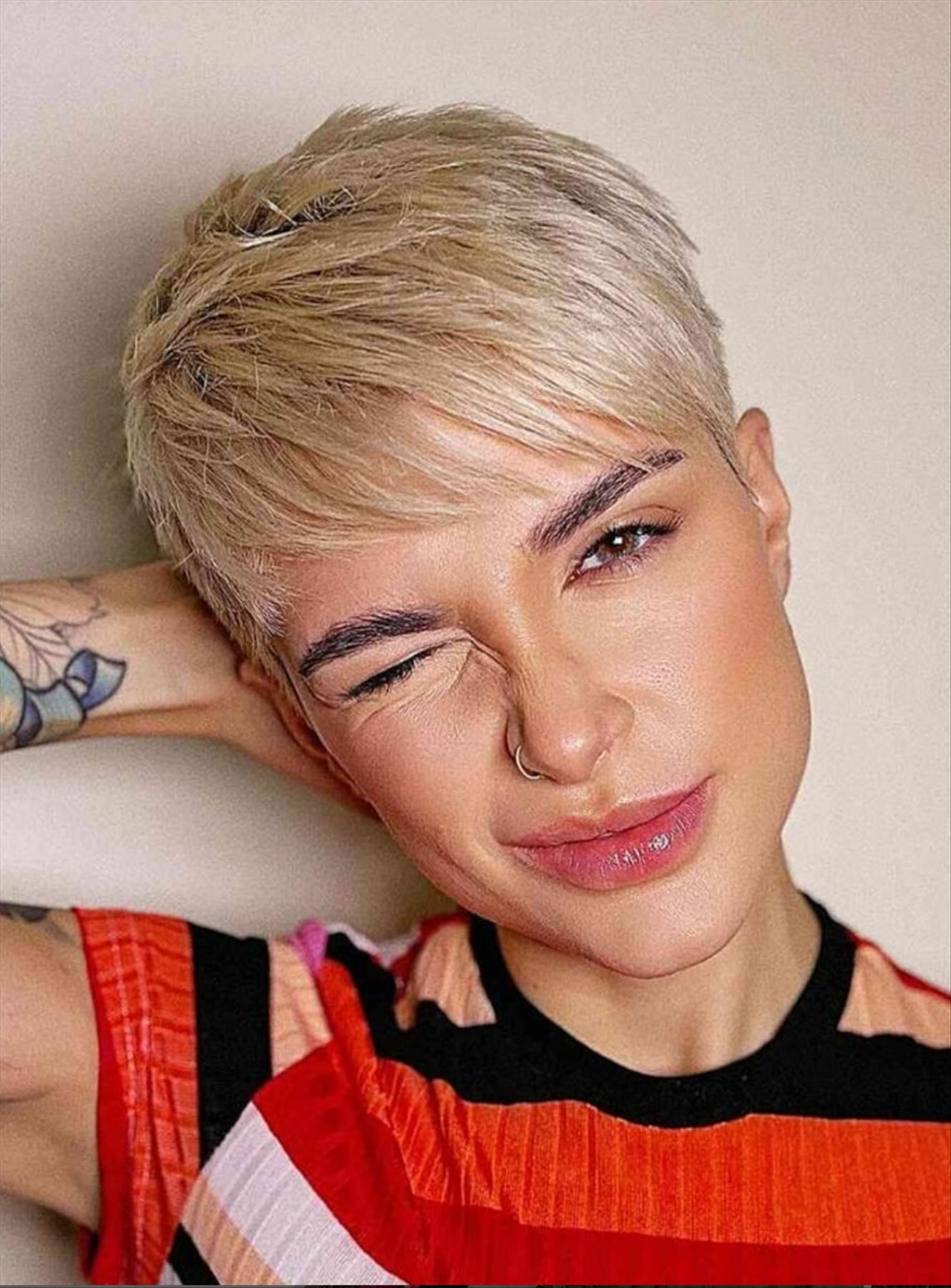 Elevate Your Style with an Ash Blonde Pixie Haircut