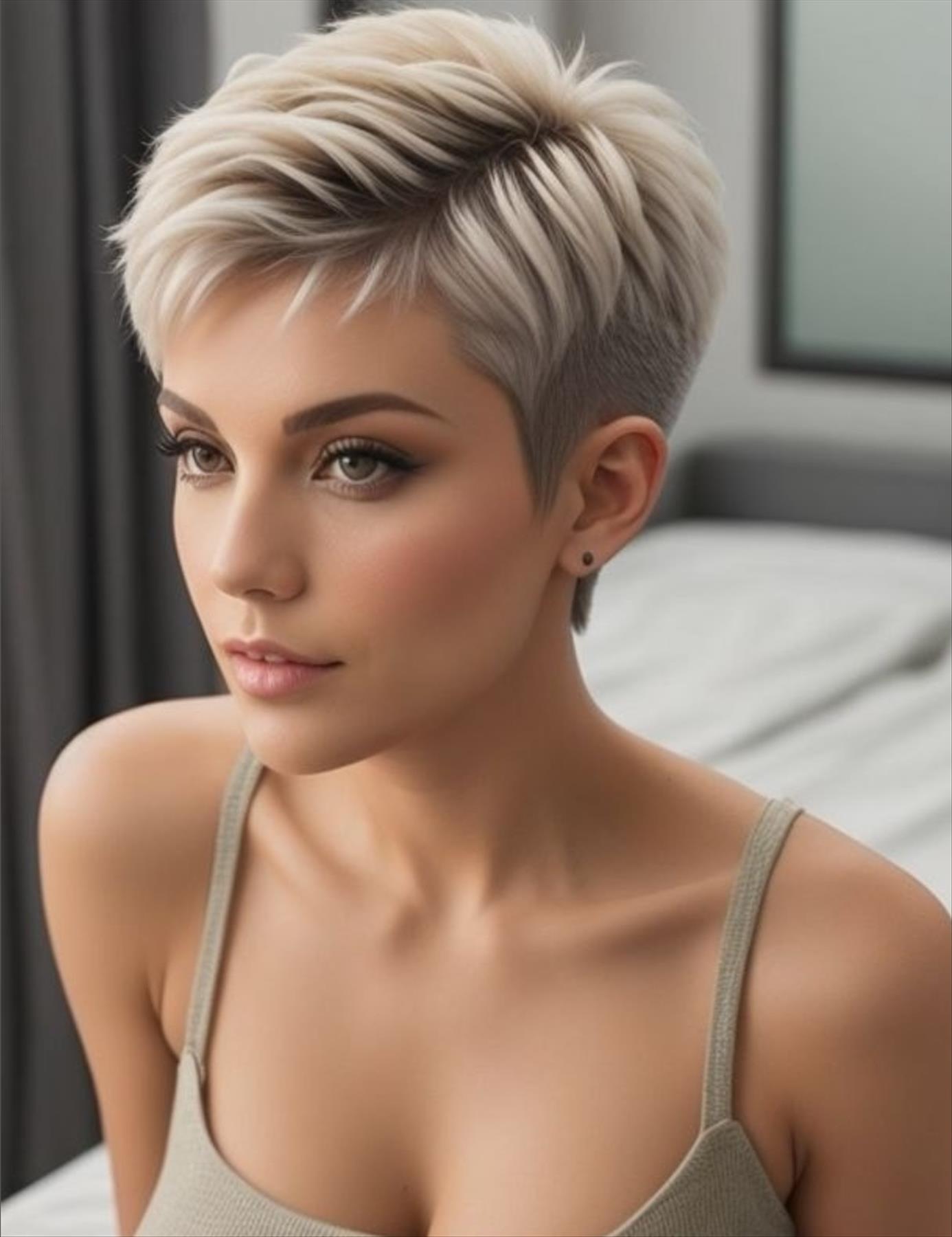 Elevate Your Style with an Ash Blonde Pixie Haircut